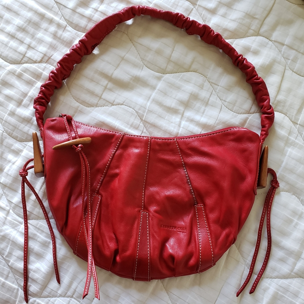 Vintage ORIGINAL Kenneth Cole New York Women's Leather Hobo Handbag